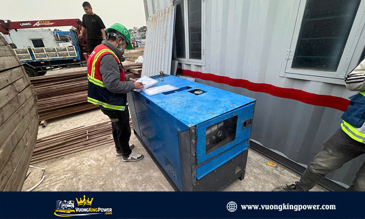 Cho thuê 2 máy phát điện 25Kva phục vụ thì Công Sân Vận Động Trống Đồng