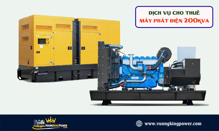 Cho thuê máy phát điện 200kva 