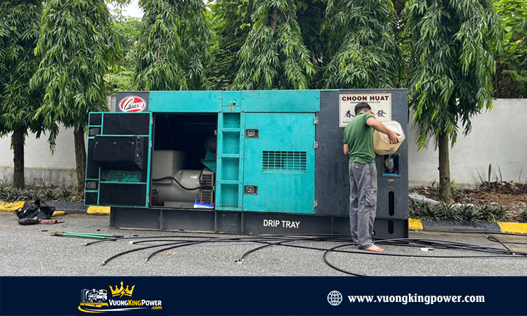 Cho thuê máy phát điện Cummins 300Kva phục vụ sân tập Vận Động Mỹ Đình