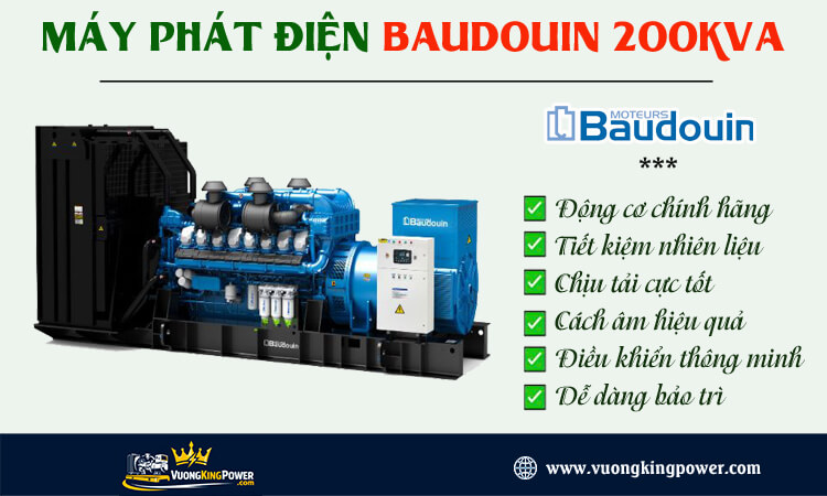 Máy phát điện Baudouin 200kva 