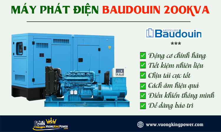 Máy phát điện Baudouin 200kva 