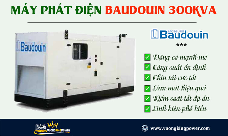 Máy phát điện Baudouin 300kva 