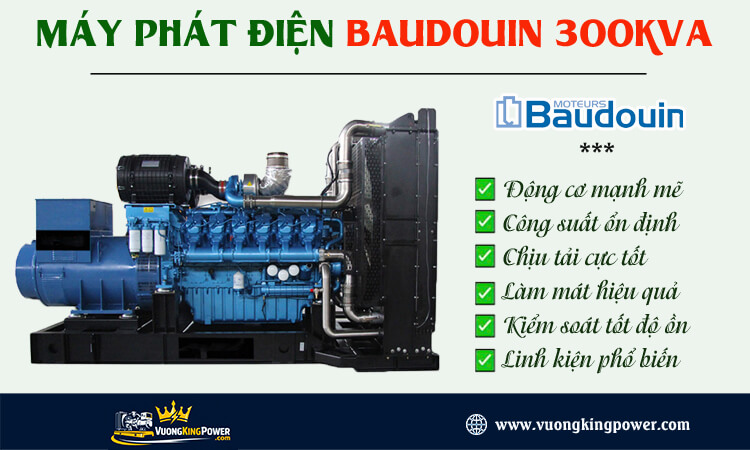 Máy phát điện Baudouin 300kva 