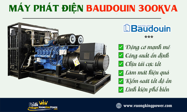 Máy phát điện Baudouin 300kva 