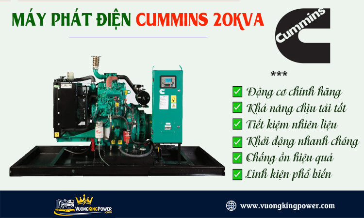 Máy phát điện Cummins 20kva 
