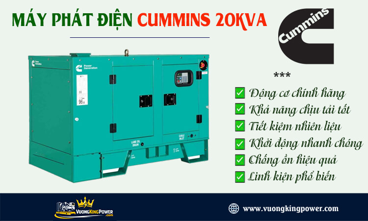 Máy phát điện Cummins 20kva 