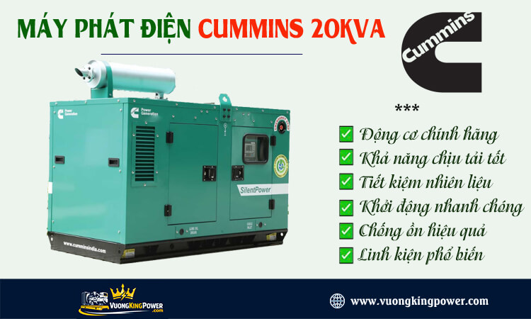 Máy phát điện Cummins 20kva 
