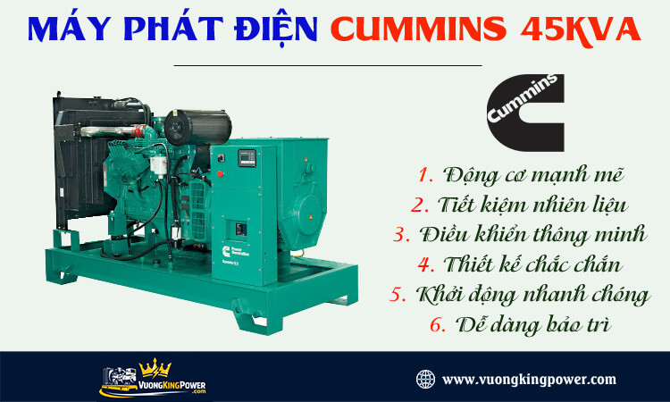 Máy phát điện Cummins 45kva 