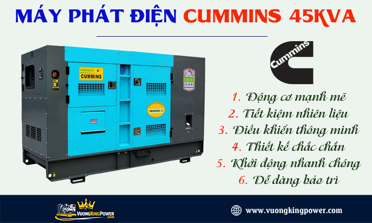 Máy phát điện Cummins 45kva 