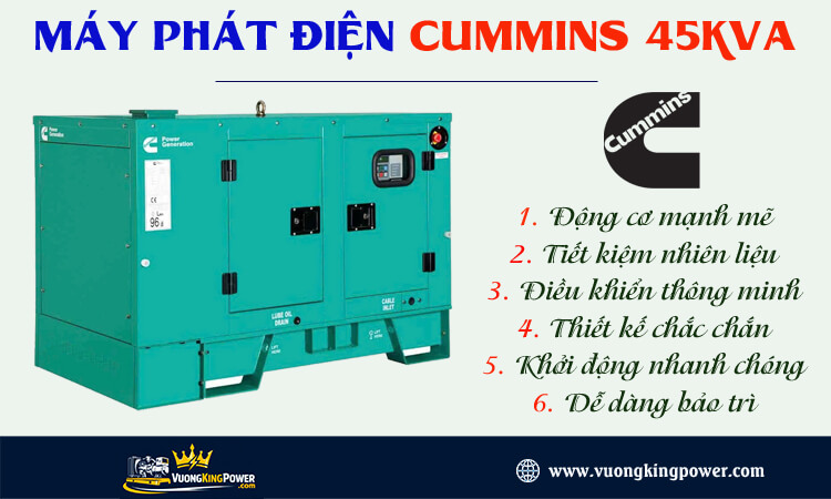 Máy phát điện Cummins 45kva 
