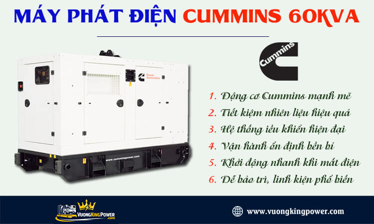 Máy phát điện Cummins 60kva 
