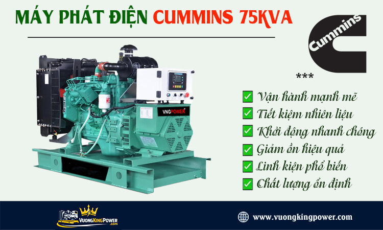 Máy phát điện Cummins 75kva 