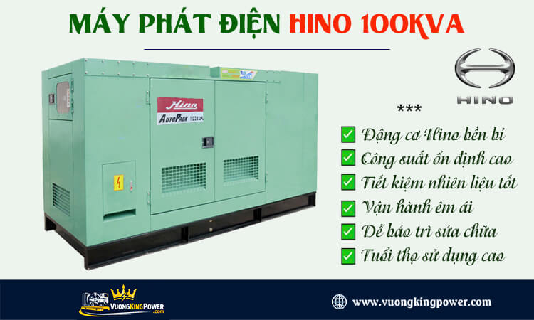 Máy phát điện Hino 100kva 