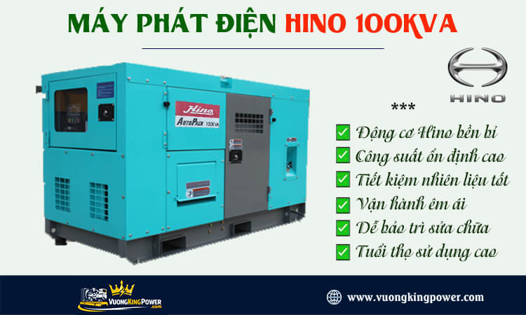Máy phát điện Hino 100kva 