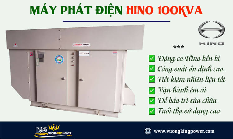 Máy phát điện Hino 100kva 