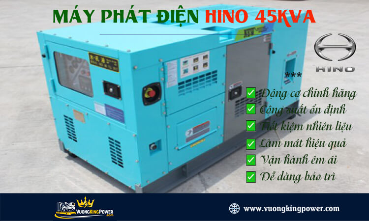 Máy phát điện Hino 45kva 