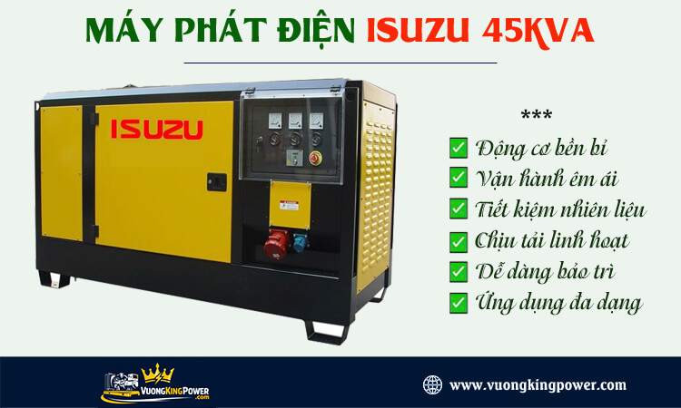 Máy phát điện Isuzu 45kva 