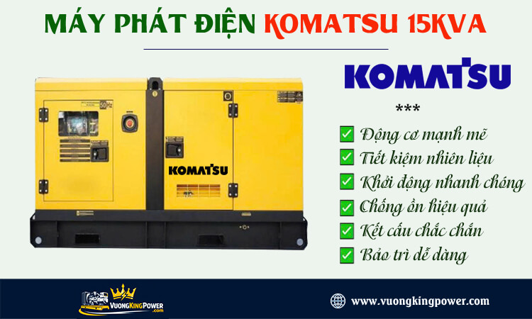 Máy phát điện Komatsu 15kva 