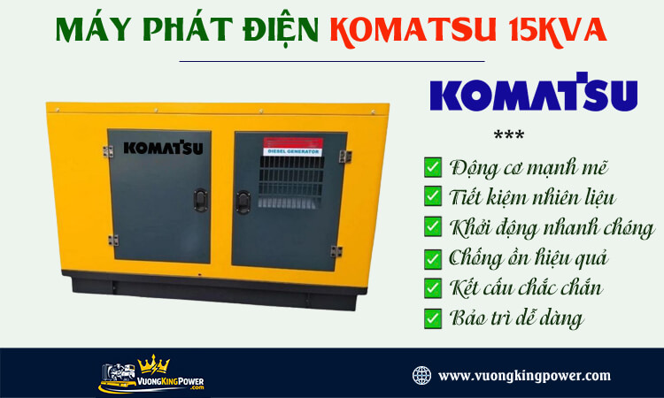 Máy phát điện Komatsu 15kva 