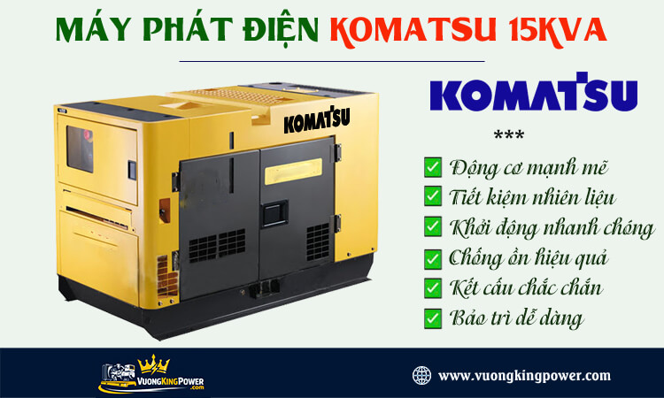 Máy phát điện Komatsu 15kva 