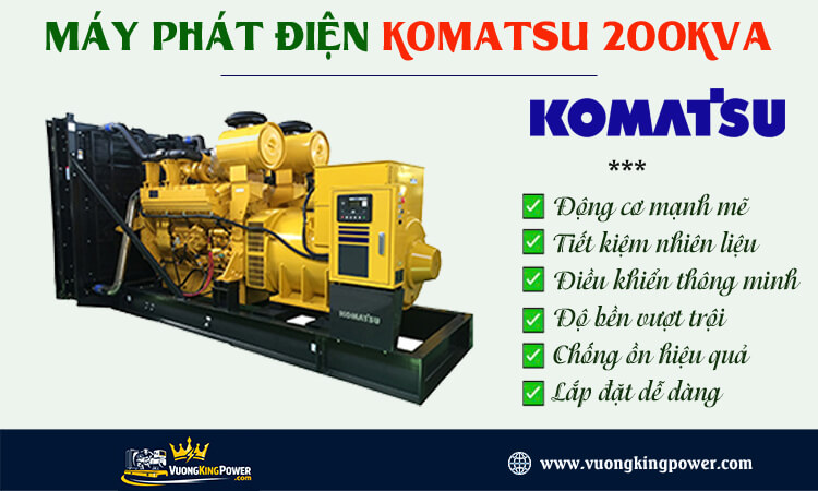 Máy phát điện Komatsu 200kva 