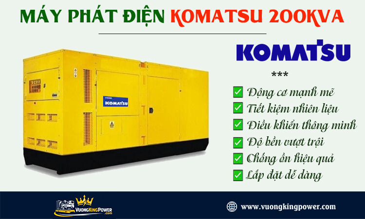 Máy phát điện Komatsu 200kva 