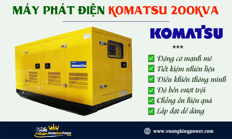 Máy phát điện Komatsu 200kva 