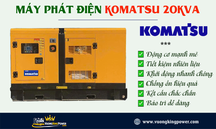 Máy phát điện Komatsu 20kva 