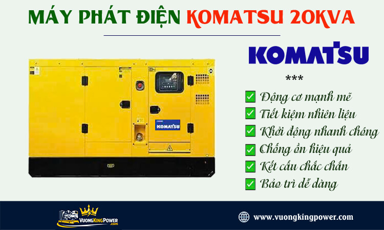 Máy phát điện Komatsu 20kva 