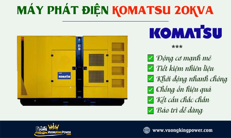 Máy phát điện Komatsu 20kva 