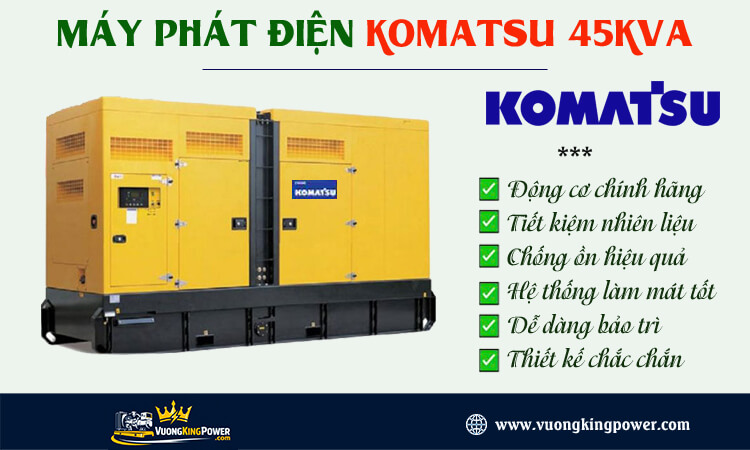 Máy phát điện Komatsu 45kva 