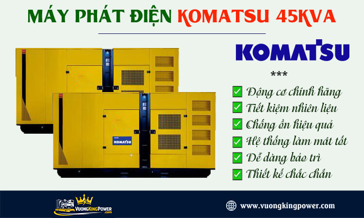 Máy phát điện Komatsu 45kva 