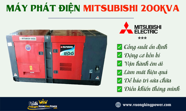 Máy phát điện Mitsubishi 200kva 