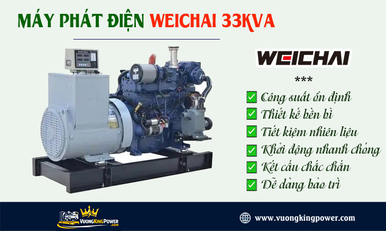Máy phát điện Weichai 33kva