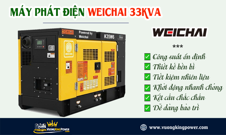 Máy phát điện Weichai 33kva